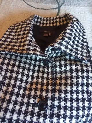 Chaqueta Zara Tweed pata de gallo T.36