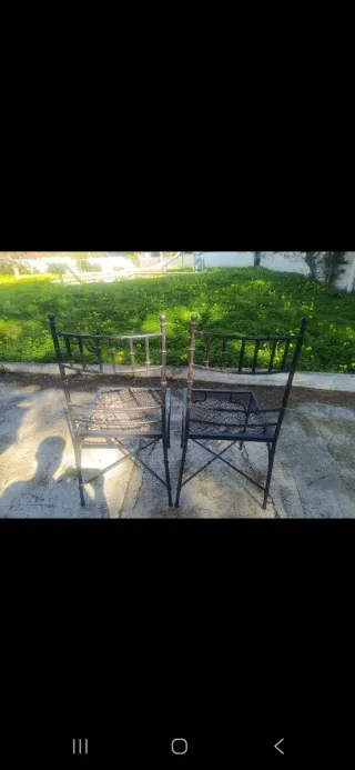 Sillas de hierro forjado estilo vintage