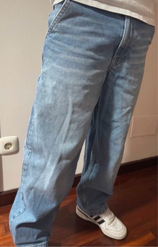 Vaqueros Bershka Baggy Azules