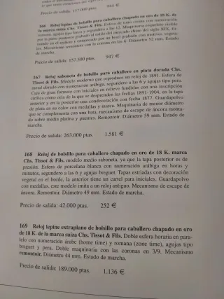 Revista Subasta Finarte: Relojes y Plumas