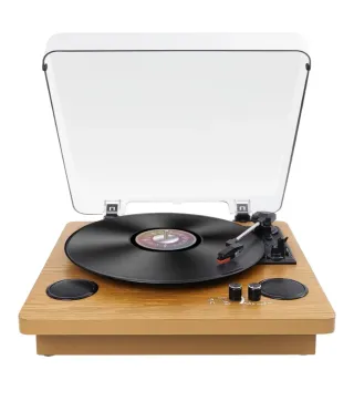 Tocadiscos Portátil VIFLYKOO Madera Natural