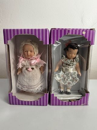 Confezione di bambole in porcellana antiche