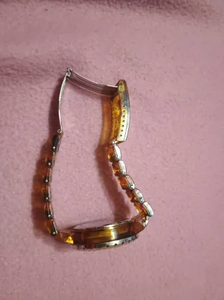 Orologio da donna marrone e oro