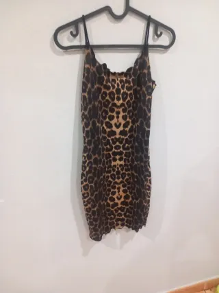 Vestido estampado leopardo tirantes
