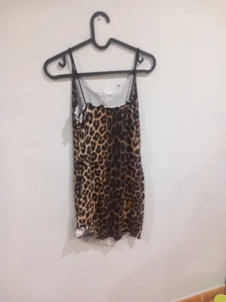Vestido estampado leopardo tirantes