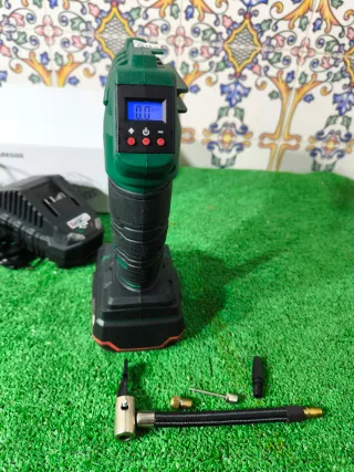 Inflador Parkside 20V con Batería y Cargador