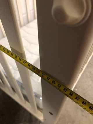 Cuna de bebé color crema/blanco