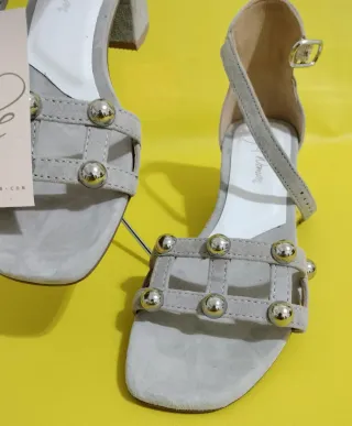 Sandalias Alpe Woman T-39 Piel Ante Gris