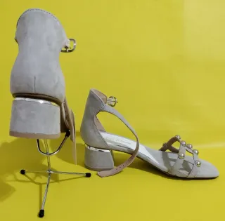 Sandalias Alpe Woman T-39 Piel Ante Gris