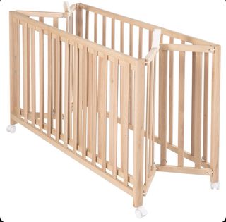 Cuna madera plegable 120x60 + incluyo colchón