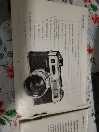 Cámara de fotos Antigua Yashica Negra