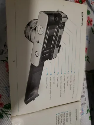 Cámara de fotos Antigua Yashica Negra