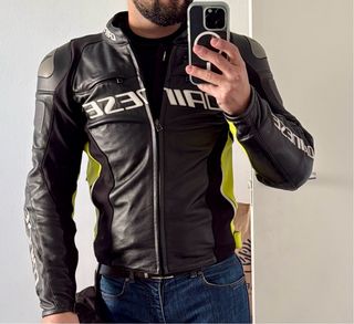 Chaqueta Cuero Dainese Racing 3 Fluor