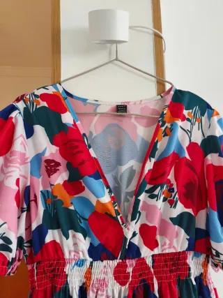 Vestido largo estampado floral