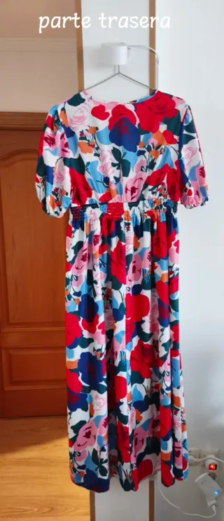 Vestido largo estampado floral