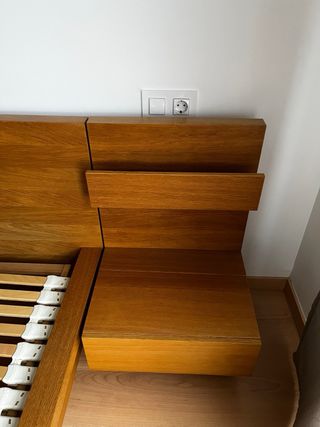 Armario 2 puertas correderas madera y cristal