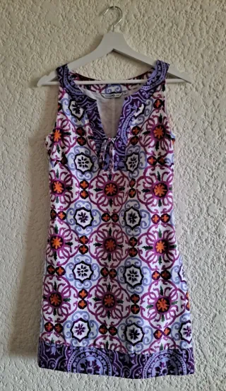 Vestido sin mangas estampado