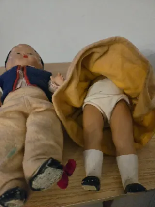 Vecchi pupazzi in celluloide