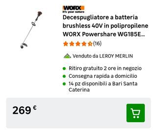 Decespugliatore e Soffiatore Worx Nitro 40V