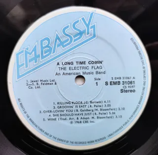 LP 1974 🇬🇧 THE ELECTRIC FLAG - A LONG TIME...