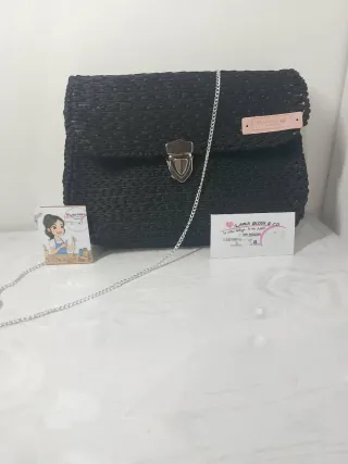 Borsa grande fatta a mano Nera