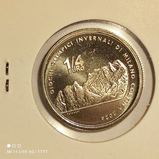 3 Moneta 25 cent Giochi Invernali 2026