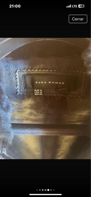 Chaqueta pelo Zara negra
