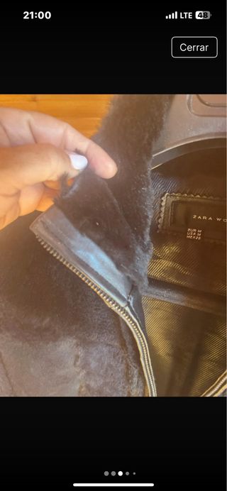Chaqueta pelo Zara negra