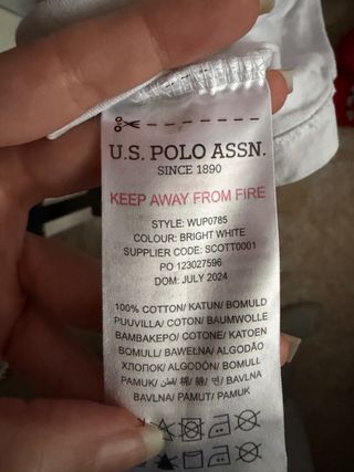 Camiseta U.S. Polo Assn. Manga Larga Blanca