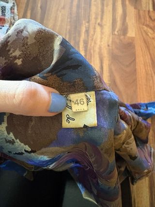 Camisa vintage años 80 estampado T46 mujer