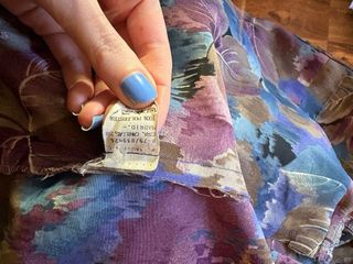 Camisa vintage años 80 estampado T46 mujer