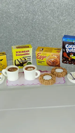Set Desayuno Barbie Miniaturas