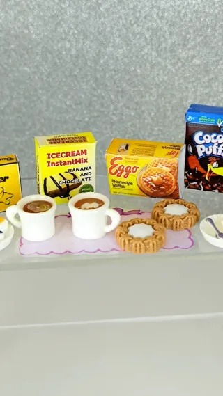 Set Desayuno Barbie Miniaturas