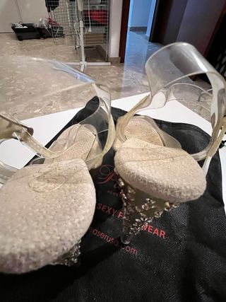 Zapatos Pleaser Adore Talla 35 Dorados/Plateados