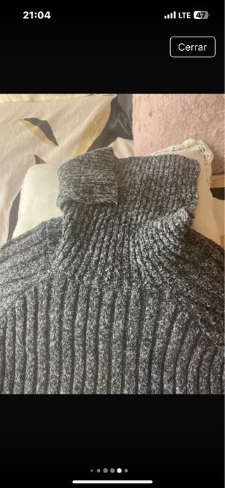 Jersey Zara cuello alto gris