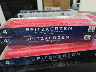 4 Velas Puntiagudas Rojas GIES