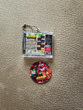 Crash Bandicoot PS1 Mini CD nfc Portachiavi