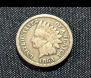 Moneda USA 1 cent 1863 Indian