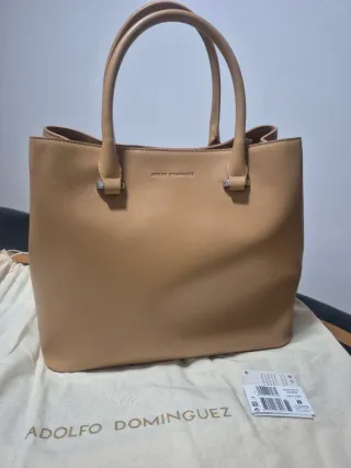 Bolso Adolfo Domínguez Beige. Sin estrenar