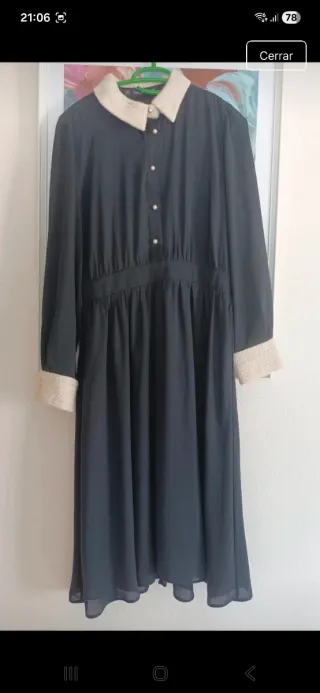 Vestido negro Zara Talla M