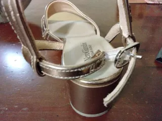 Sandali Nero Giardini oro