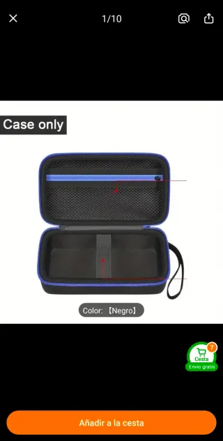 Estuche de almacenamiento negro