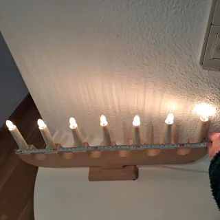 Lámpara Candelabro Madera 7 Luces Ikea