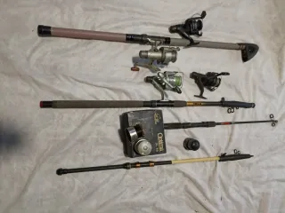 Carrete de pesca Mitchell Optima XL 50, cañas