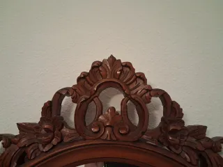 Mueble recibidor madera y mármol