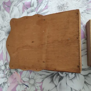 Joyero de madera vintage con espejo