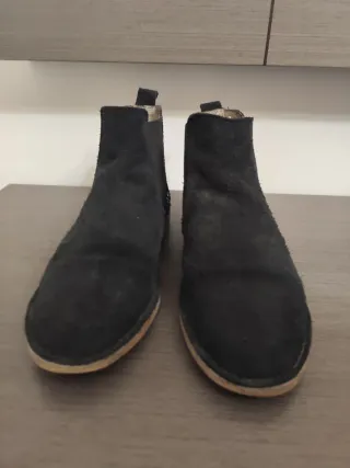 Botines Serraje Glitter Negro Talla 40