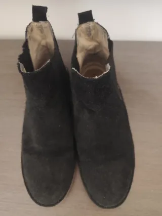 Botines Serraje Glitter Negro Talla 40