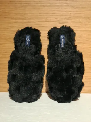 Pantofole Defonseca Pelliccia Nere