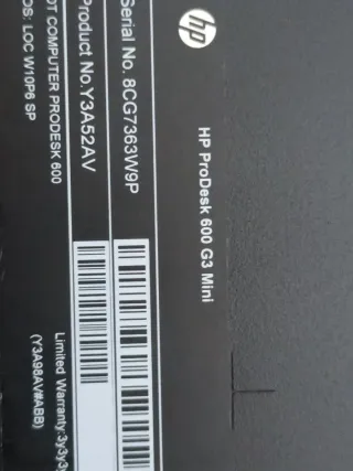 Mini PC HP 8GB RAM DDR4